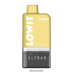 Елф Бар Вейп - ELFBAR LOWIT 5500 предварително напълнен комплект под манго маракуя LP2L82367