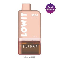 Елф Бар - ELFBAR LOWIT 5500 предварително напълнен комплект под прасковена шушулка + кафява батерия LP2L82373