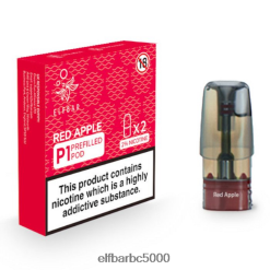 Elf Bar Вейп - ELFBAR Mate 500 P1 предварително напълнени шушулки (2 опаковки) червена ябълка LP2L82161